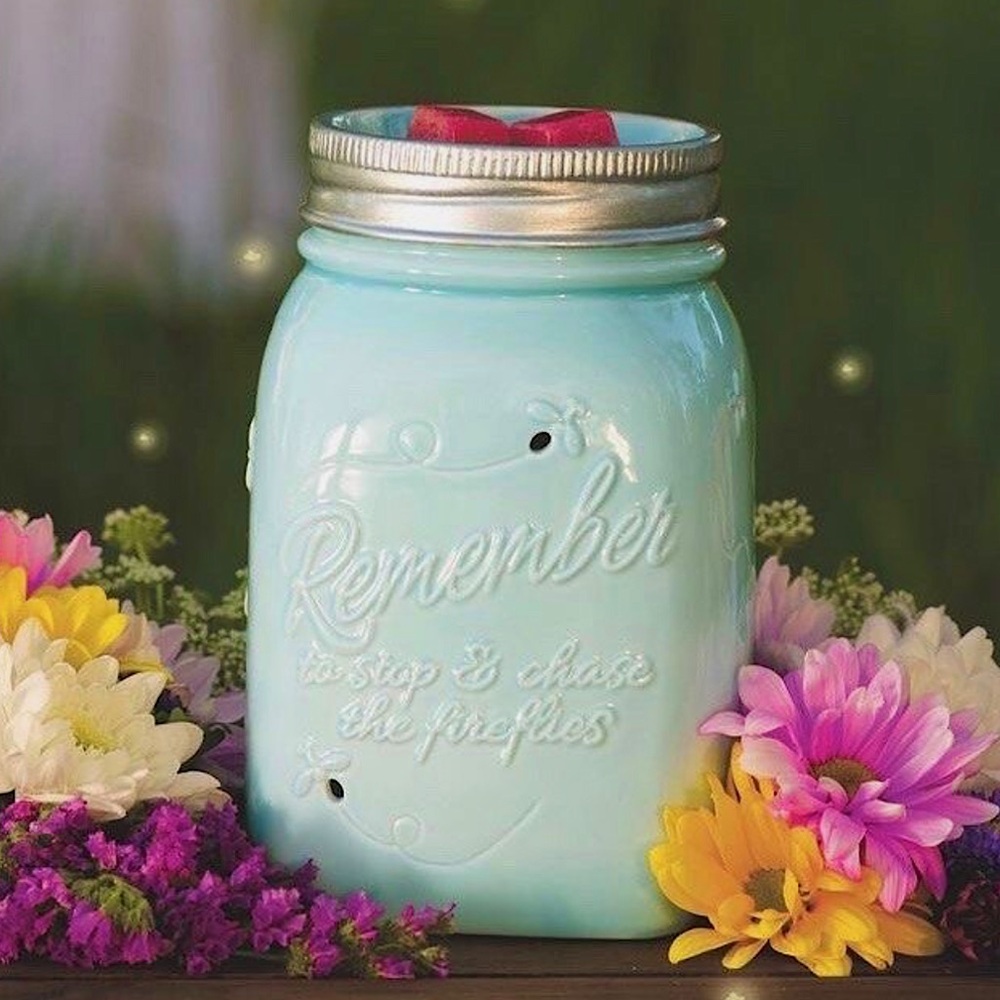 Scentsy Chasing Fireflies Mason Jar Warmer- Full Size. NIB